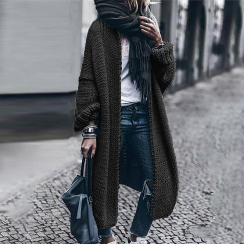 Long Sleeve Knit Casual Loose Cardigan Coat