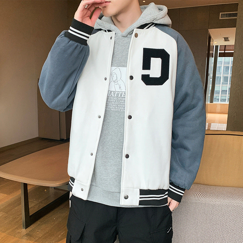 Student Plus Size Baseball Uniform Casual Jacket