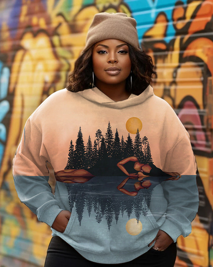 Women's Creative Casual Printed Autumn Winter Hoodie