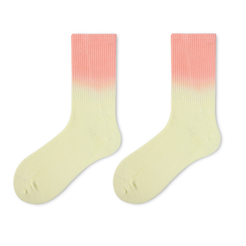 Gradient Tube Socks Tie-dye Basketball Athletic Socks