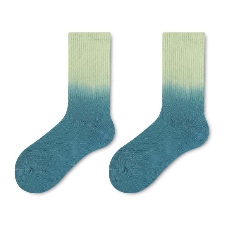 Gradient Tube Socks Tie-dye Basketball Athletic Socks