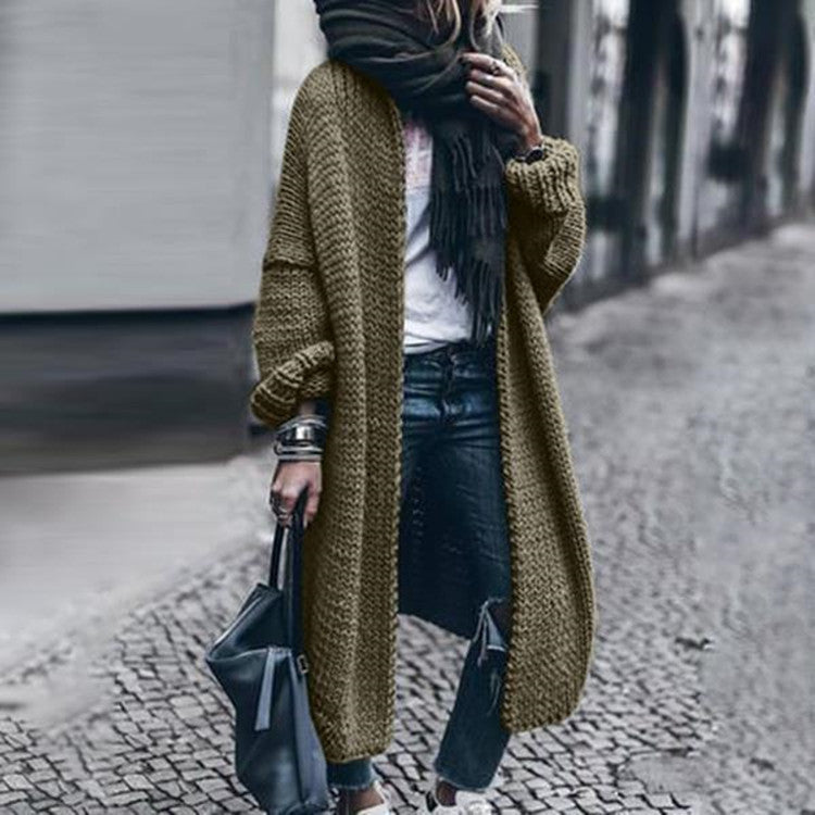 Long Sleeve Knit Casual Loose Cardigan Coat