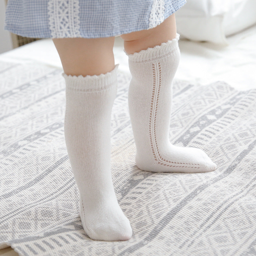 Baby Loose Mouth Long Tube Side Hollow Socks