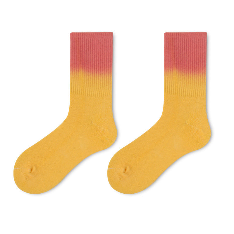 Gradient Tube Socks Tie-dye Basketball Athletic Socks