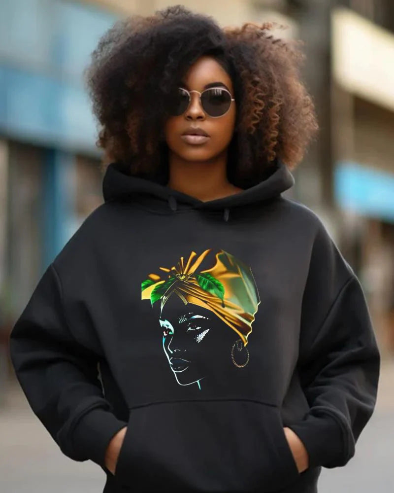 Women's Creative Casual Printed Autumn Winter Hoodie