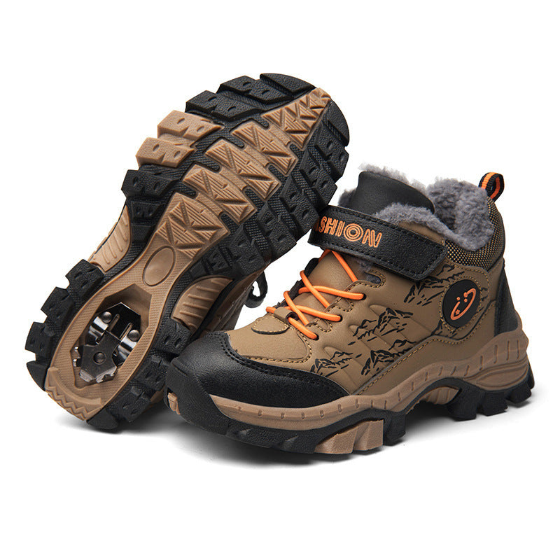 Children's Cotton Shoes Boys Two Cotton Large Cotton Hiking Shoes