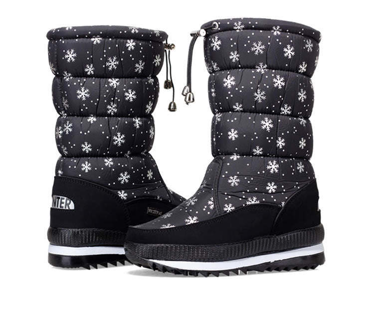 Winter Thicken Thermal Women's Multicolor Snow Boots