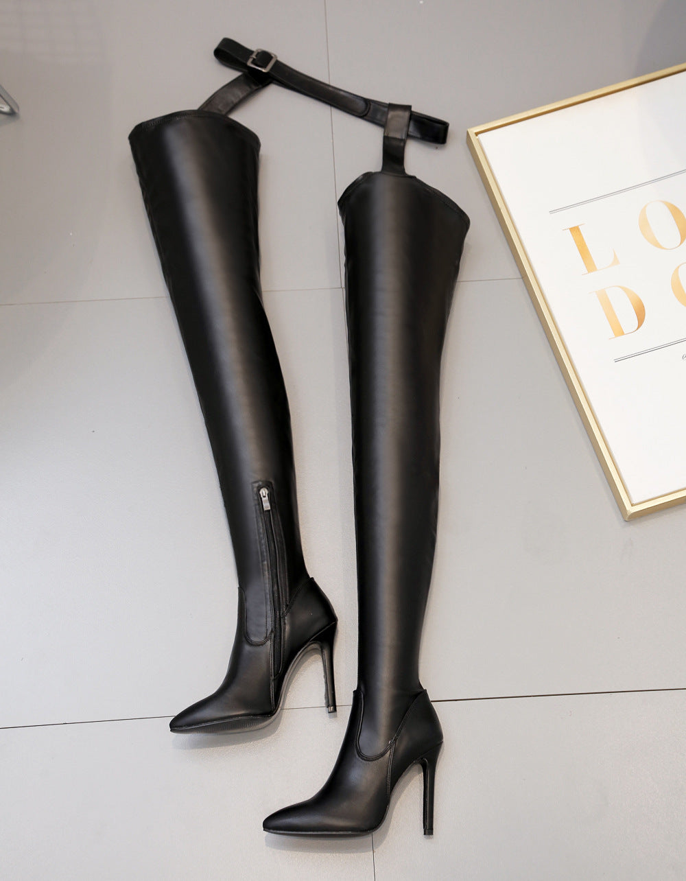 Stiletto Heel Pointed Toe Over-the-knee Pants Boots