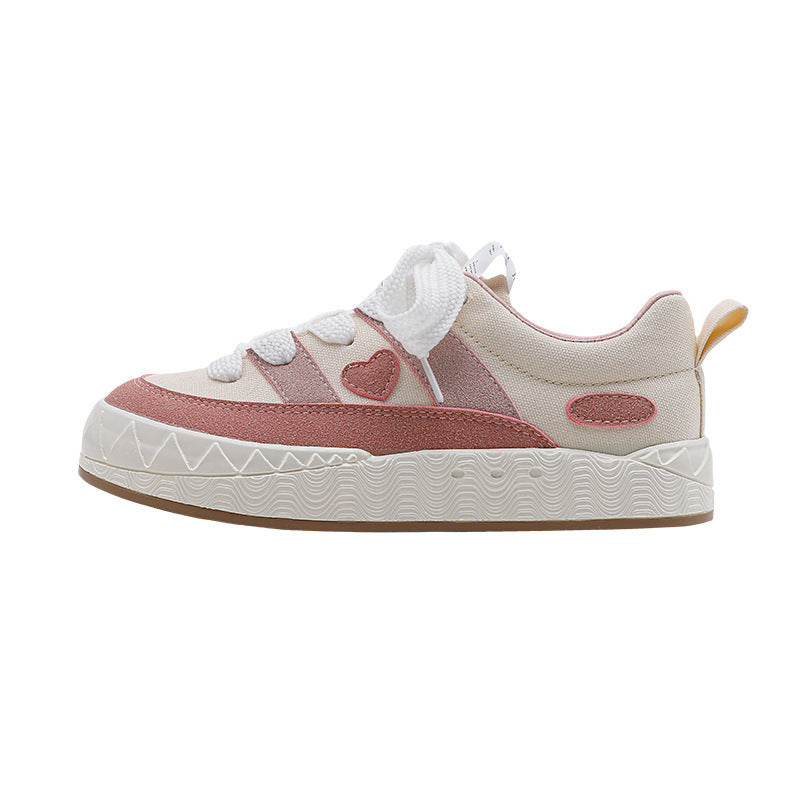 New Retro  Love Canvas Shoes Women