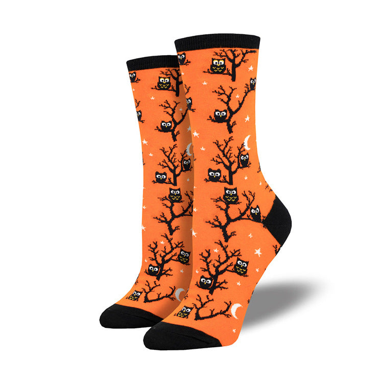 Halloween Creative Funny Pumpkin Jacquard Trendy Socks