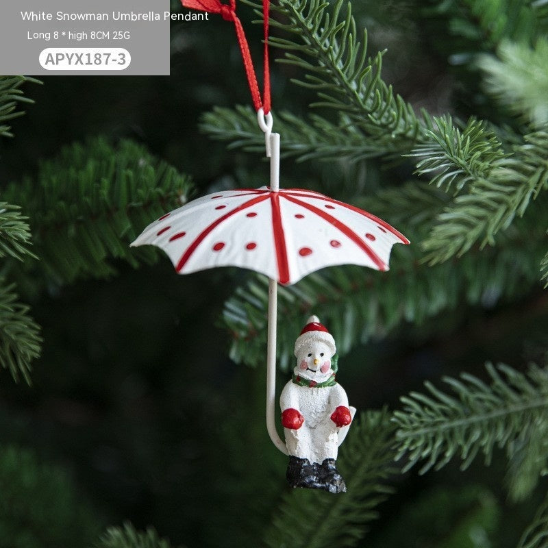 Nordic Iron Christmas Hot Air Balloon Parachute Pendant Creative Decorations Tree Charms Hangings