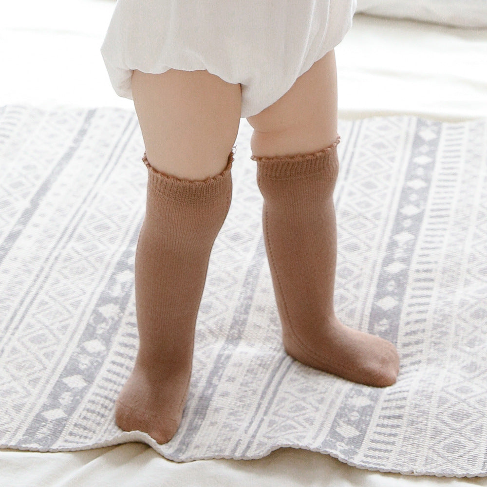 Baby Loose Mouth Long Tube Side Hollow Socks