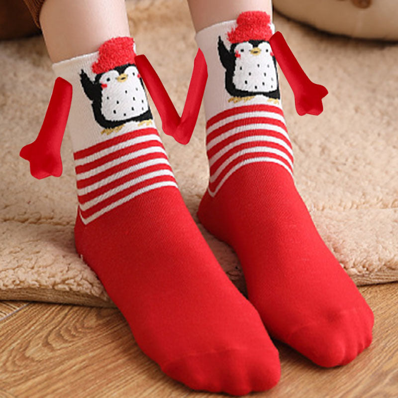 Christmas Stockings Autumn Winter Cotton Magnet Lodestone Hand Tube Socks