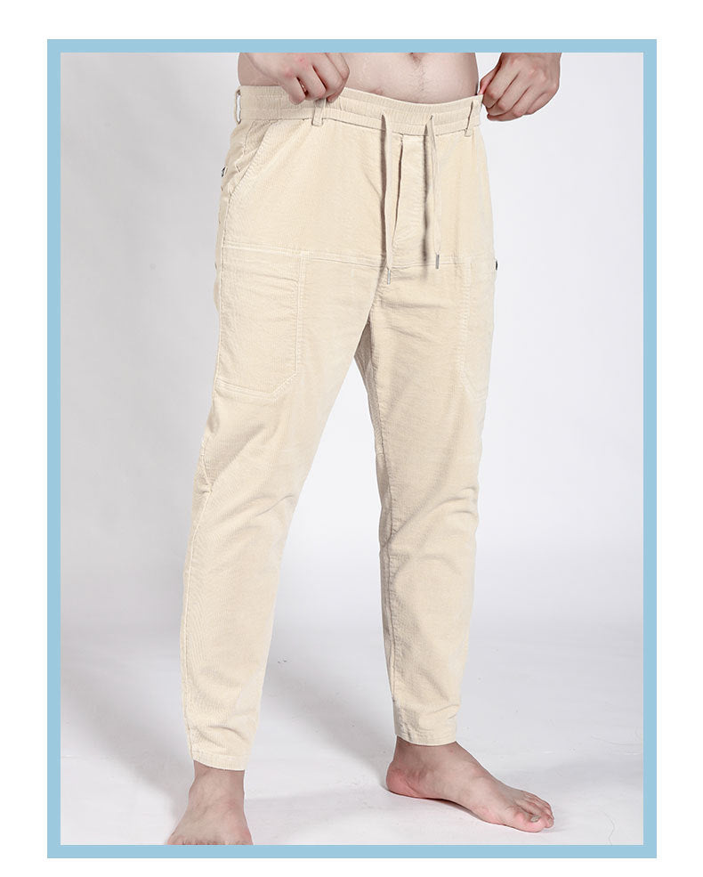 Six Pocket Velvet Casual Pants Men's Corduroy Slim Fit