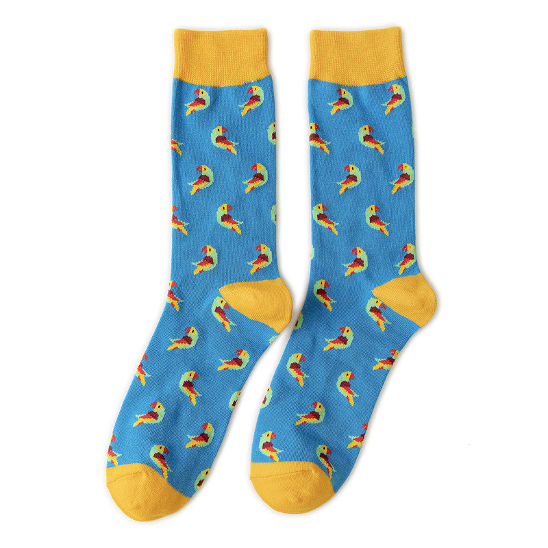 Cotton Sock Fruit Pattern Mid-calf Women