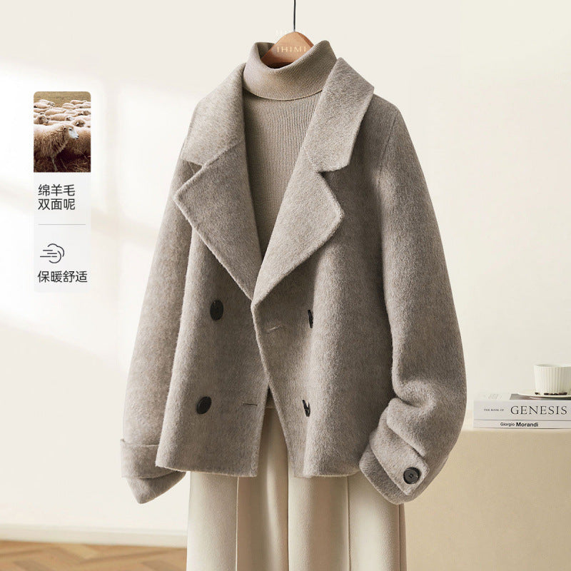 Hepburn Style Coat Woolen Coat