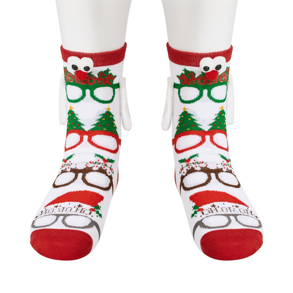 Mid Tube Christmas Couple Socks