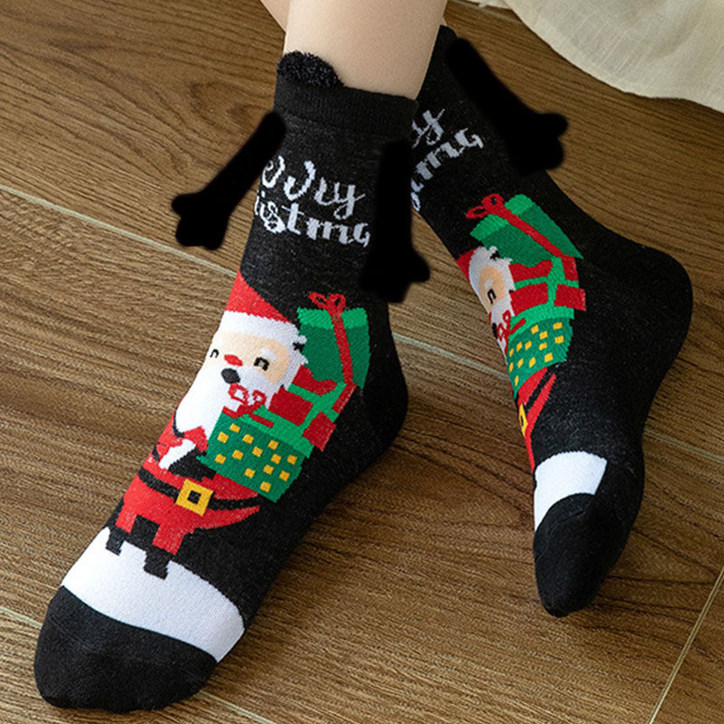 Christmas Stockings Autumn Winter Cotton Magnet Lodestone Hand Tube Socks