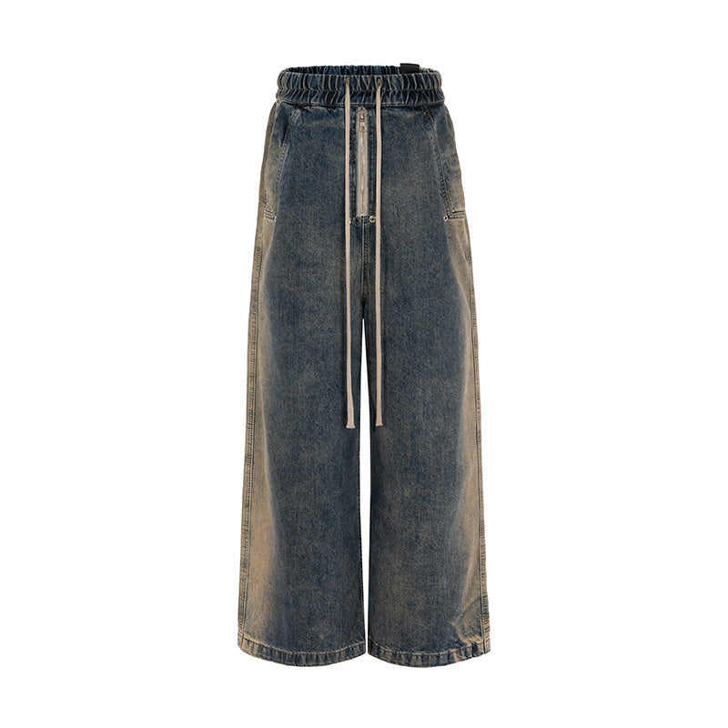 Retro Washed Gradient Jeans For Men