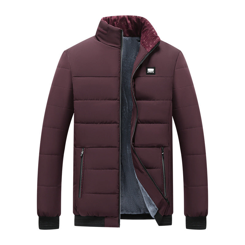 Men's Fashion Personality Fleece-lined Cotton-padded Jacket