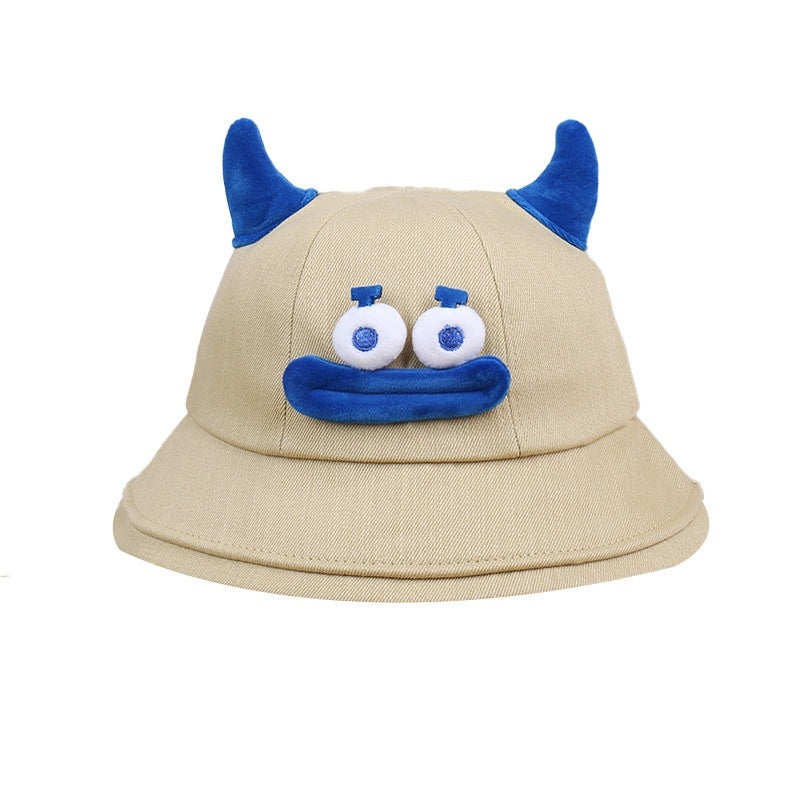 Funny Devil Horn Bucket Hat Korean Style