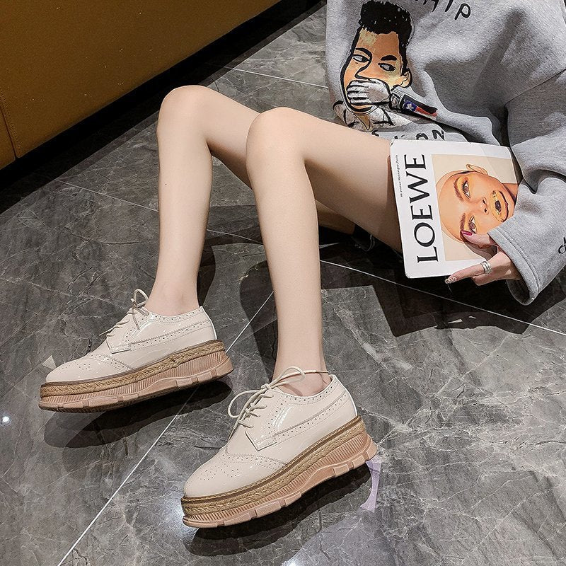 Lace-up Tassel Platform Shoes Women