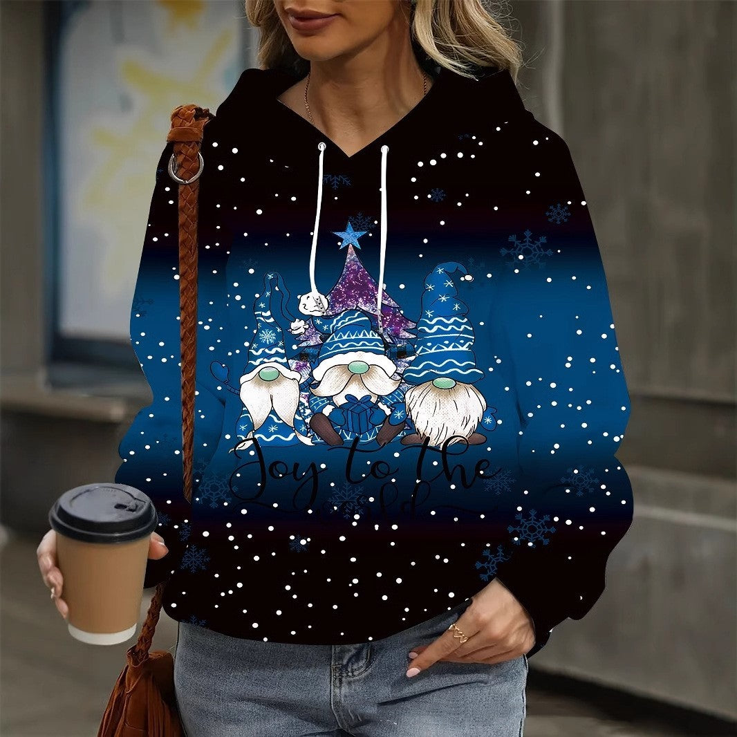 Ladies Christmas Theme 3D Printed Hoodie