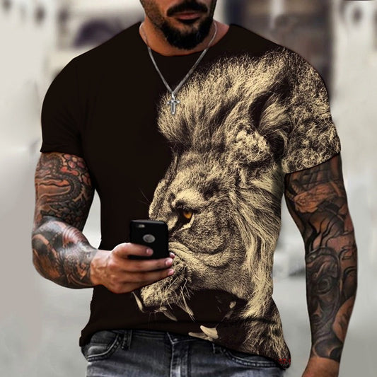 Animal Beast Lion Summer Men's T-Shirt