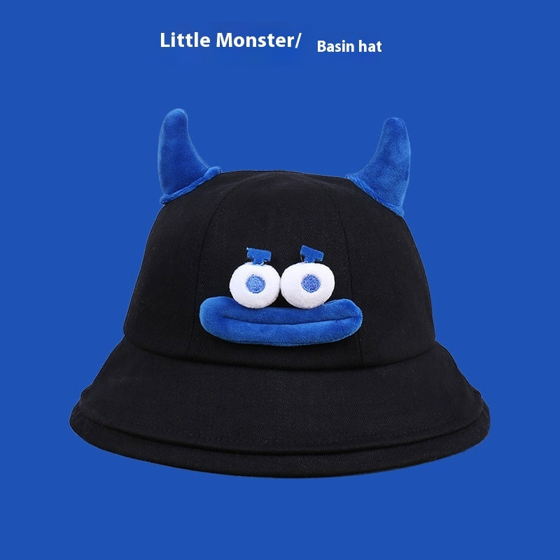 Funny Devil Horn Bucket Hat Korean Style