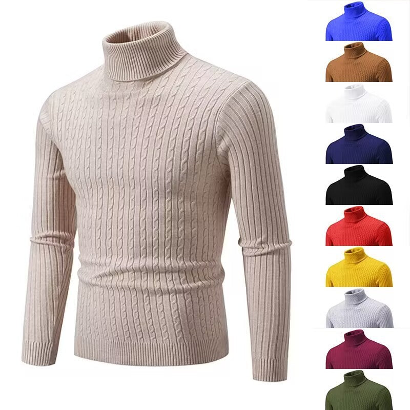 Retro Simple High Collar Bottoming Sweater Wear Casual Thin Slimming Knitwear