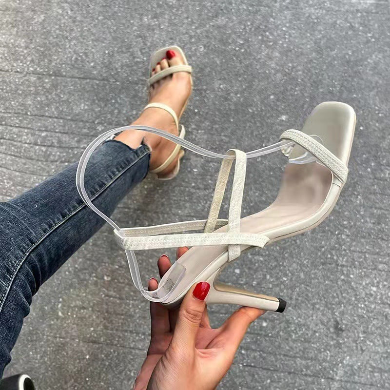 Fashionable Straight Strap Women Shoes PU