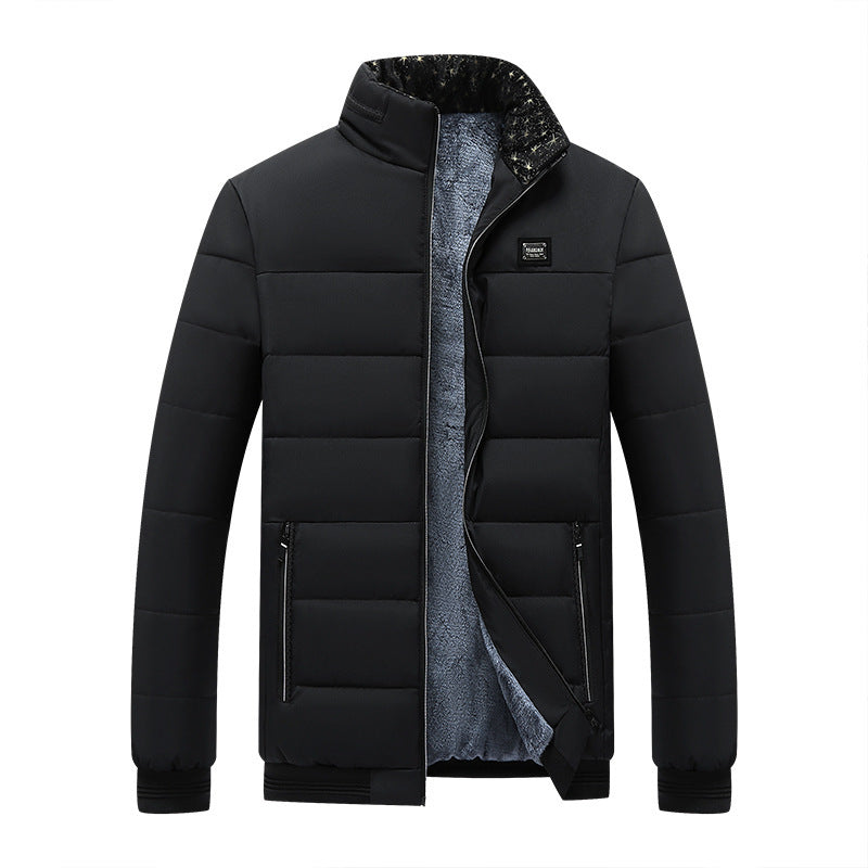 Men's Fashion Personality Fleece-lined Cotton-padded Jacket