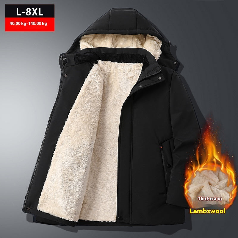 Winter Lambskin Warm Thickened Men's Cotton Clothes