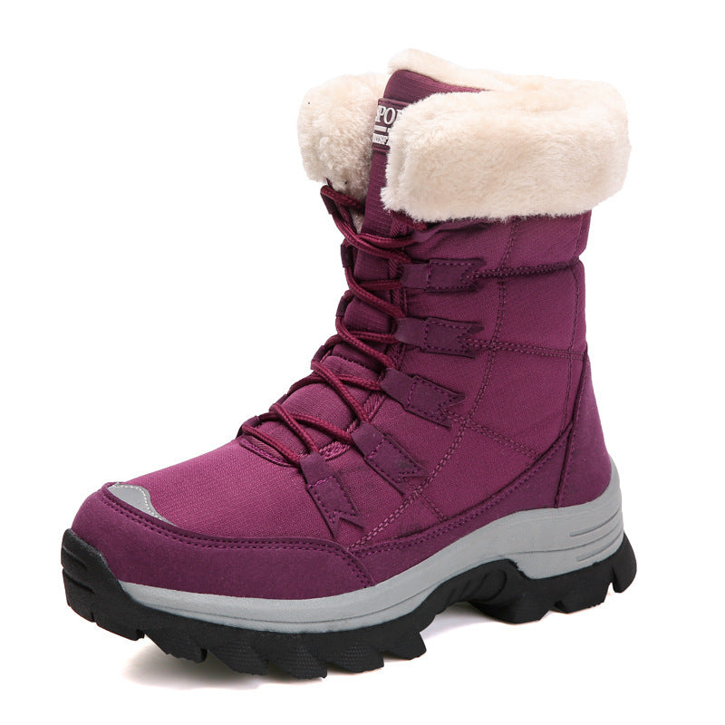 Velvet Warm Cotton Snow Boots High Cotton-padded Shoes