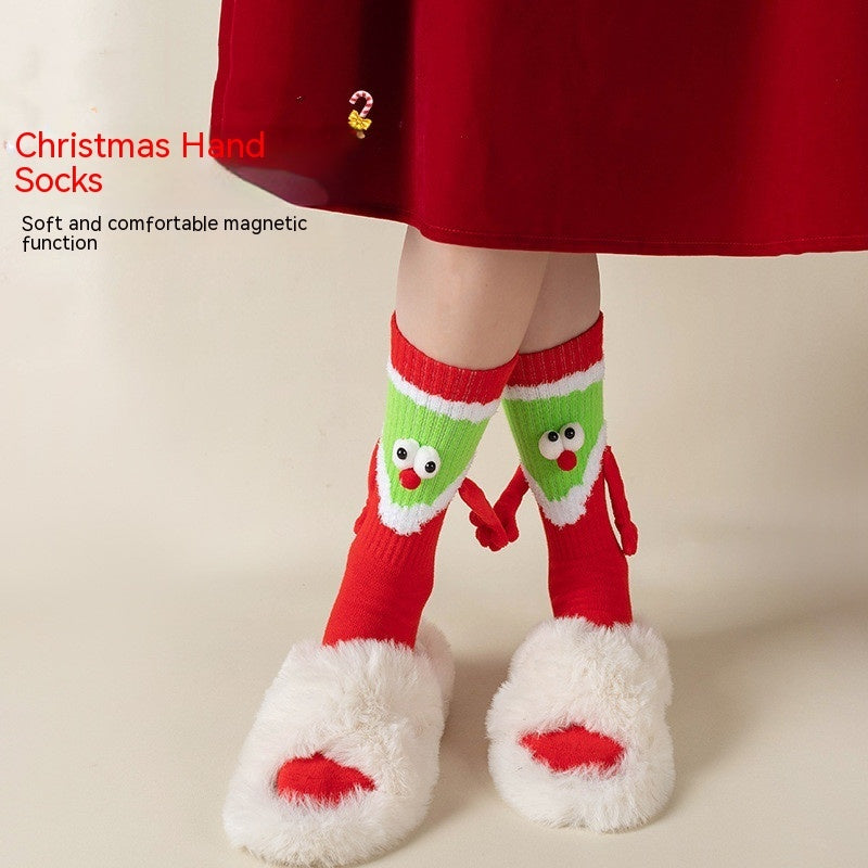 Santa Claus Red Tube Socks Cute Warm