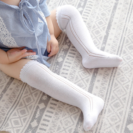 Baby Loose Mouth Long Tube Side Hollow Socks