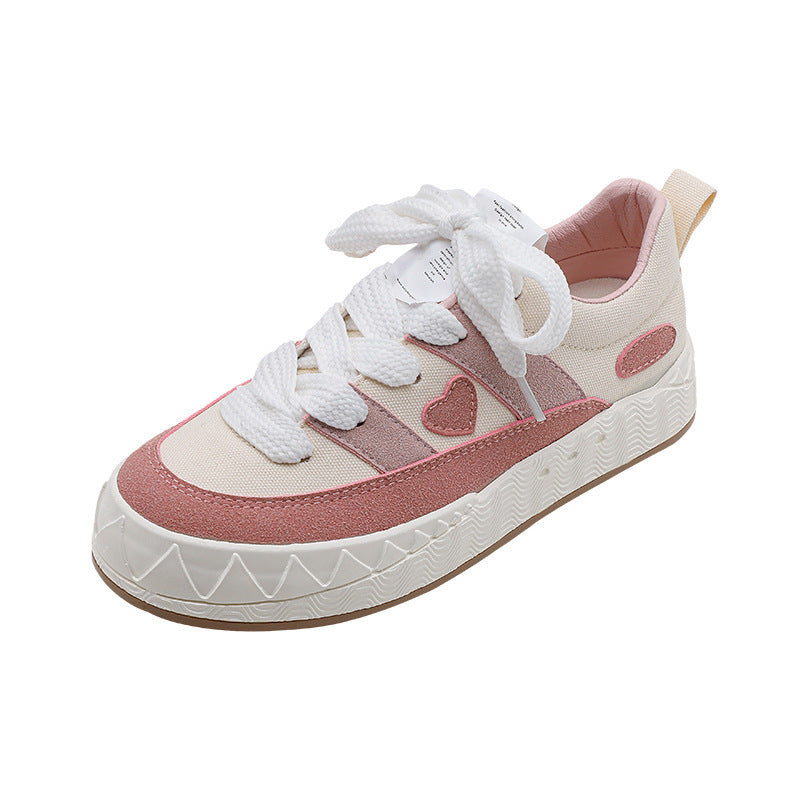 New Retro  Love Canvas Shoes Women