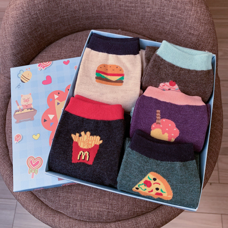 Cute Cartoon Three-dimensional Pure Cotton Mid Tube Christmas Couple Socks